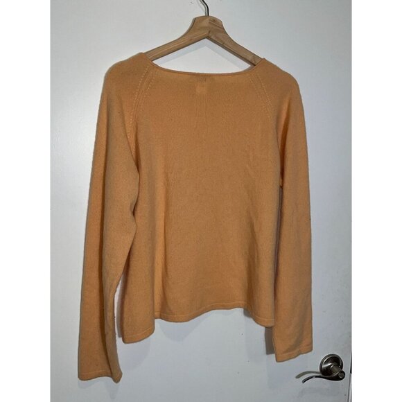 Talbots 100% Cashmere Sweater Peach Long Sleeve Women's Size M - Picture 4 of 6